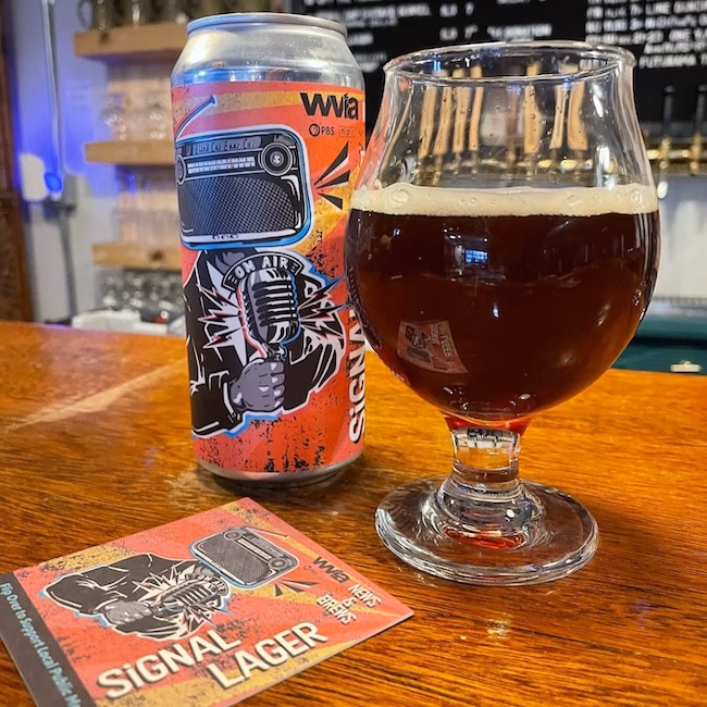 Blind Cat Beer Company (Pittston, PA) released Signal Lager to help support WVIA, the local public television station.