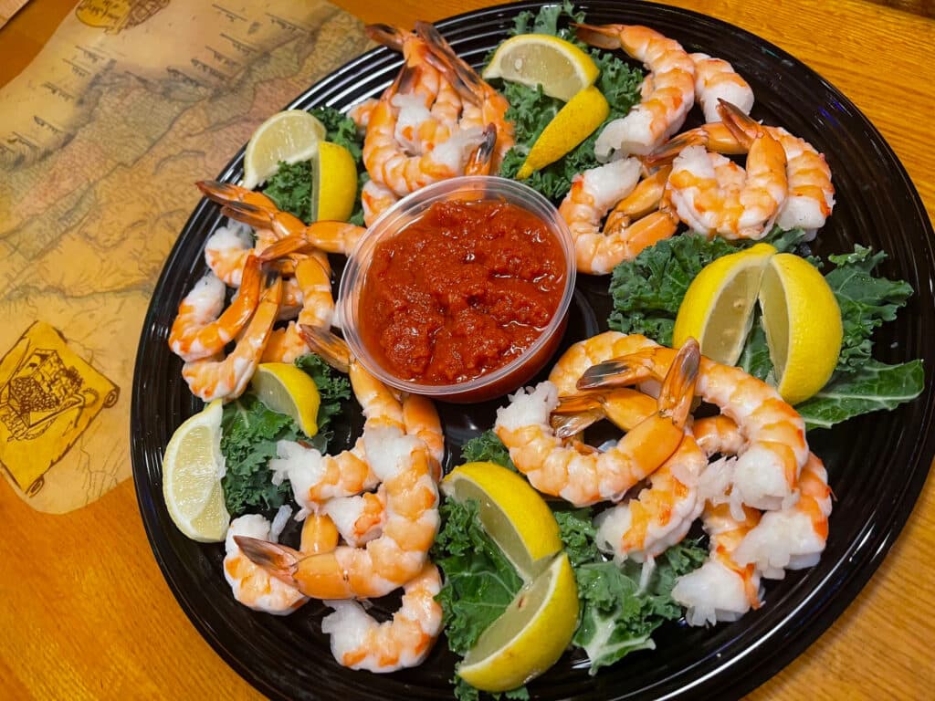Cooper's Seafood House (Scranton, PA) offers pre-main shrimp platters as part of its annual retail seafood market.