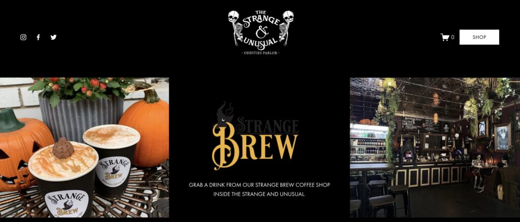 When The Strange and Unusual (Kingston, PA) closes, Strange Brew, the magical-themed coffee shop located inside, will close with it.