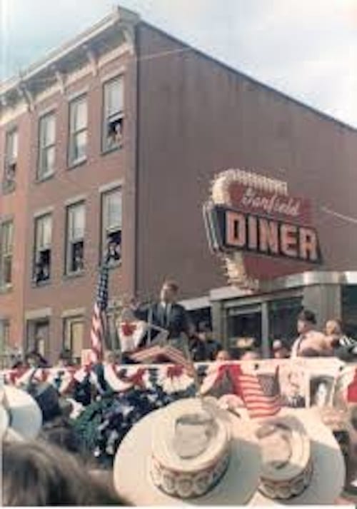 In 1960, Senator John F. Kennedy gave a campaign speech at the Garfield Diner in Pottsville, PA.