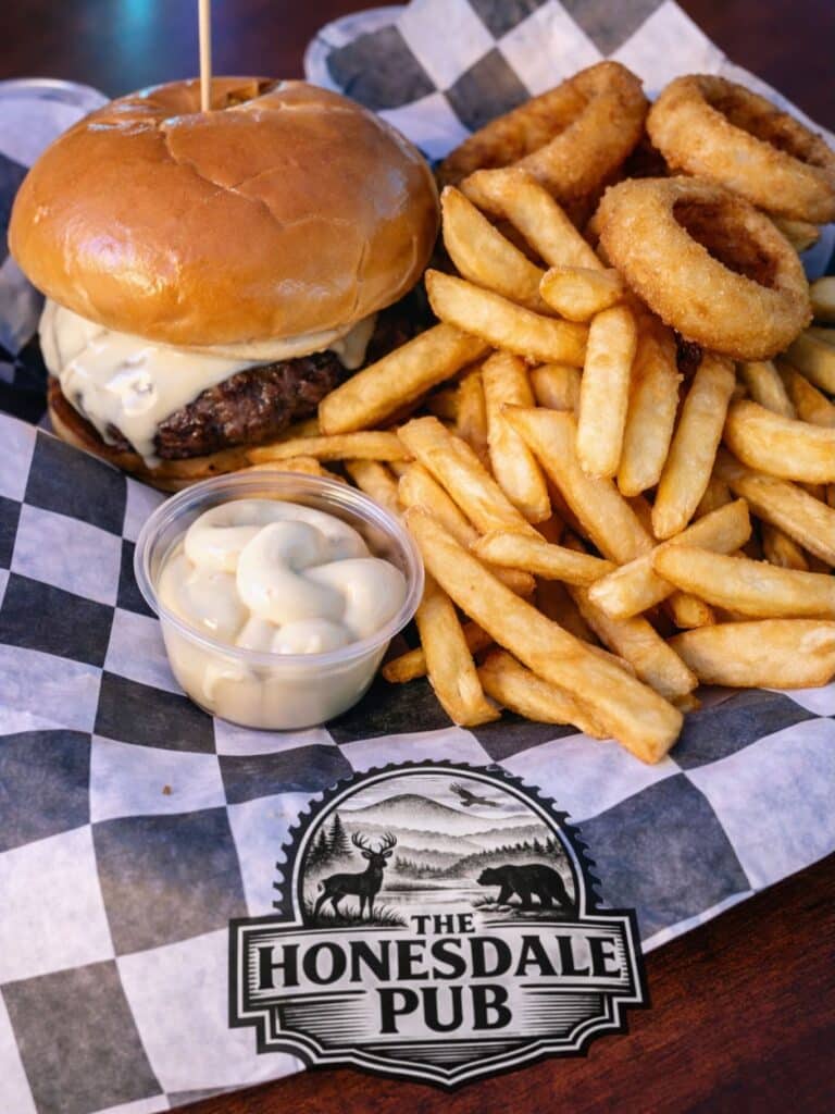 The Honesdale Pub (Honesdale, PA) offers "100% wagyu burgers" on its newly unveiled menu.
