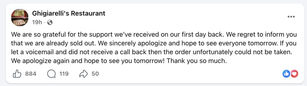 Ghigiarelli's Restaurant (Old Forge, PA) is back in business after being closed for nine years.