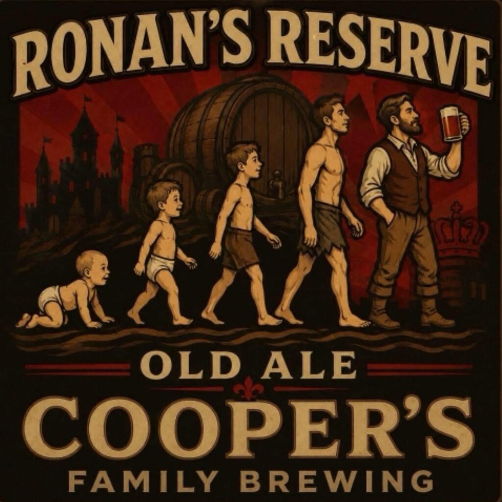 Cooper's Family Brewing (Scranton, PA) is now pouring drafts of its Ronan's Reserve Old Ale.