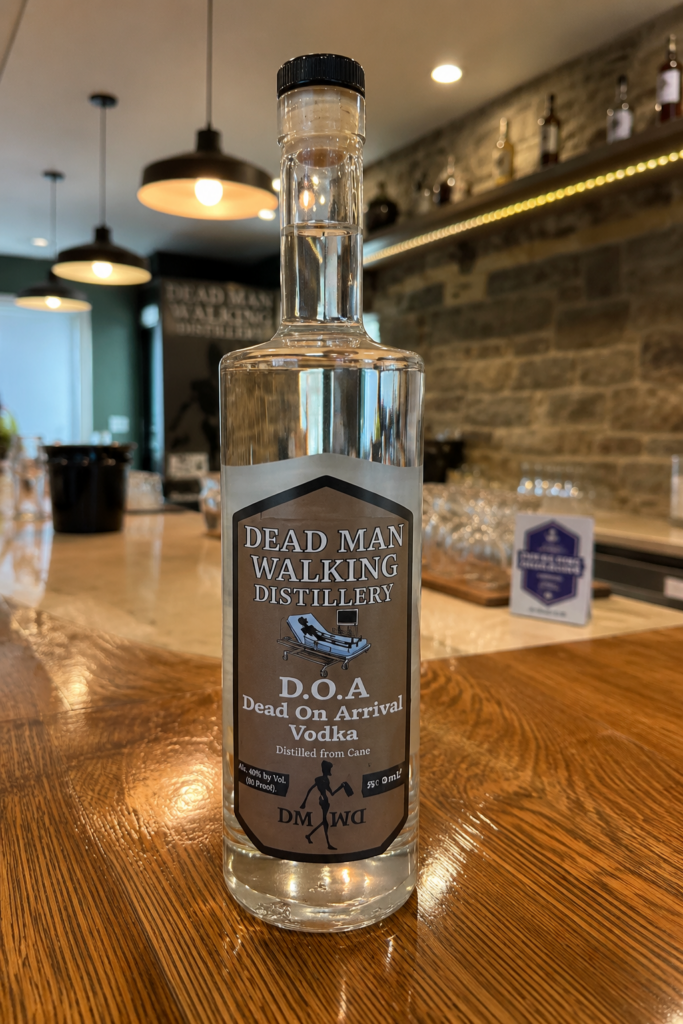 Dead Man Walking Distillery (Bloomsburg, PA) has debuted its DOA Vodka.