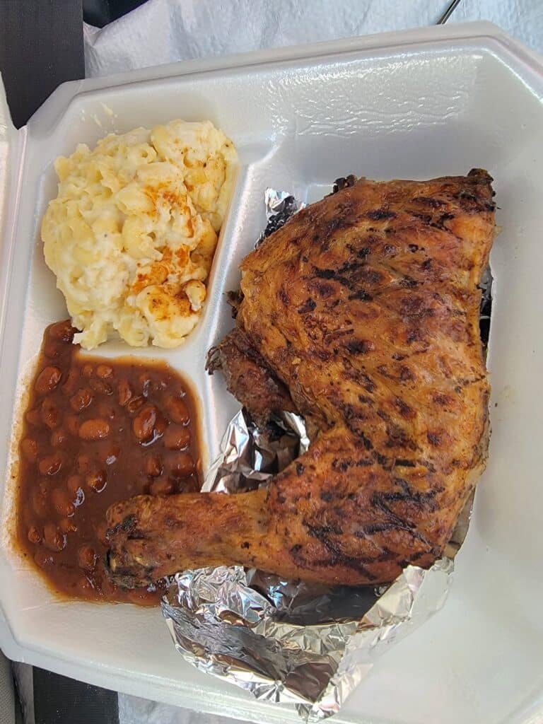 Some of the menu items featured at Kutzas Kitchen included a grilled chicken platter.