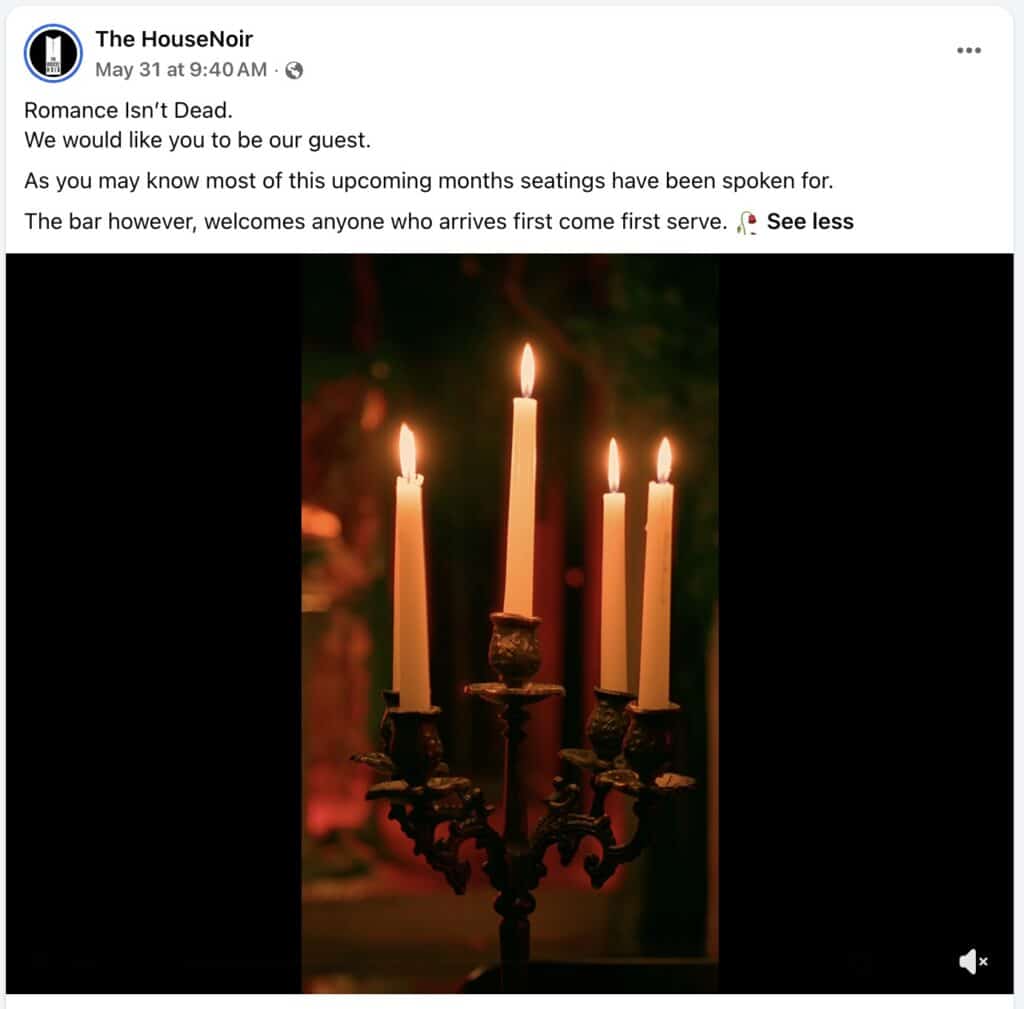 The HouseNoir (Pittston, PA) has been releasing dark, Gothic-themed teaser videos.