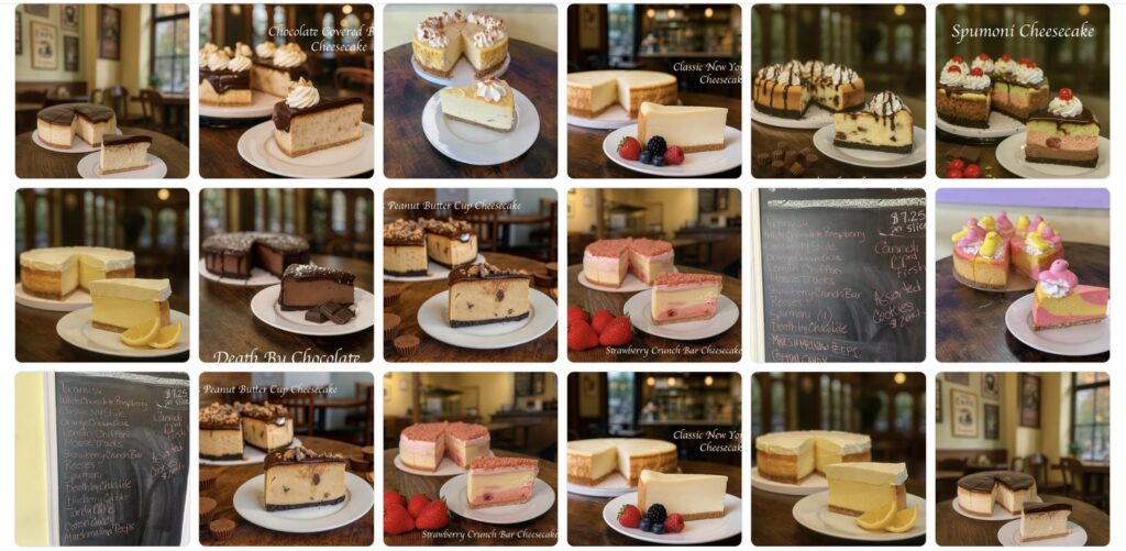 The Cheesecake Lady (Pittston, PA) offers a wide variety of scratch-made desserts.